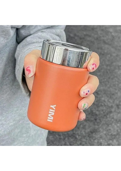 230ML Mini Paslanmaz Çelik 316 Termos Kupa Moda Taşınabilir Cep Vakum Şişesi Kahve Çayı Termal Su Şişesi Tumklercapity: 230ML/RENK: Pembe (Yurt Dışından)