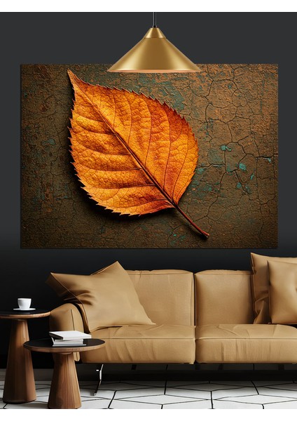 Kurumuş Yaprak Sonbahar Dokusu Dekoratif Kanvas - Mdf Ahşap Tablo fiyatları