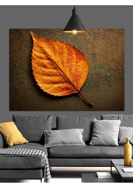 Kurumuş Yaprak Sonbahar Dokusu Dekoratif Kanvas - Mdf Ahşap Tablo modelleri