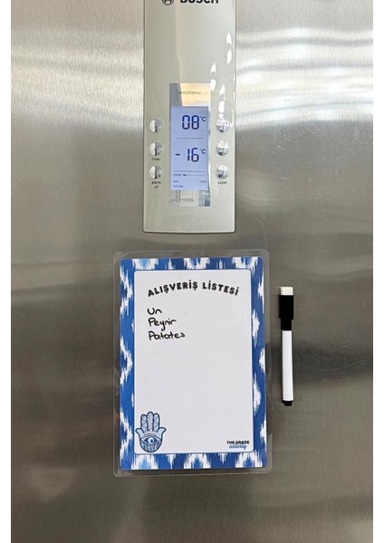 Yaz Sil Notluk Alışveriş Listesi Fatma Ana Eli Nazar Boncuk Temalı Magnetli Buzdolabı Notluk Nazar modelleri