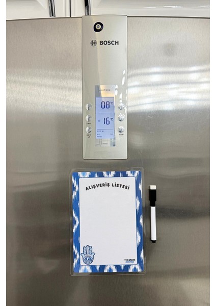 Yaz Sil Notluk Alışveriş Listesi Fatma Ana Eli Nazar Boncuk Temalı Magnetli Buzdolabı Notluk Nazar fırsatları