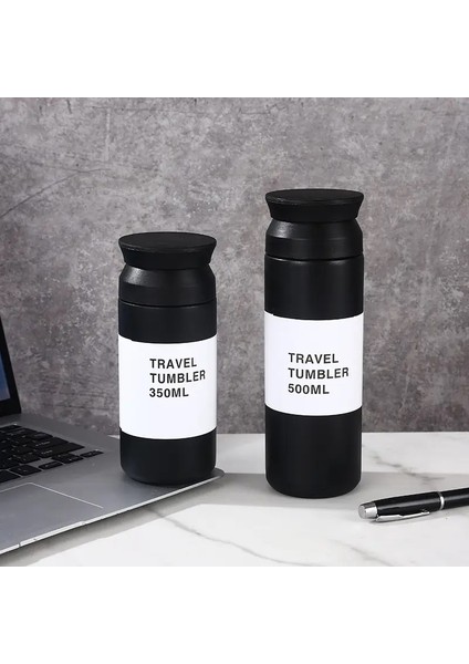 500ML Paslanmaz Çelik Termos Kurı Kahve Kupa Yalıtımlı Su Şişesi Termal Tumbler Taşınabilir Vakum Şişesi Taşınabilir Seyahat Sözleşmesi: 350ML/RENK: Siyah (Yurt Dışından)