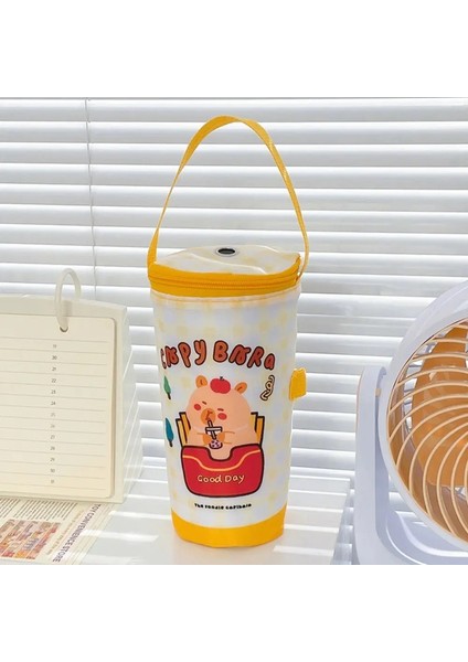 Kumaş Süt Çayı Tote Çanta Seyahat Isı Koruma Torbası Yeniden Kullanılabilir Çevre Dostu Fincan Tutucu Dak Fincan Aksesuarları Renk: B (Yurt Dışından)