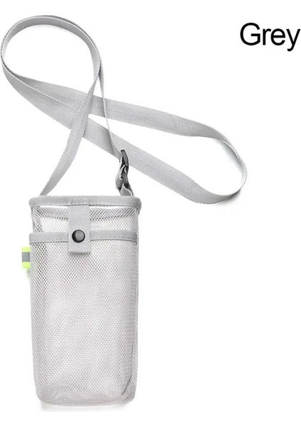 Spor Su Şişesi Kapağı Cep Telefonu Çantası Kamp Aksesuarları Mesh Cup Sleeve Pouch Strapcolor ile Taşınabilir Görünür Çanta: Siyah (Yurt Dışından)