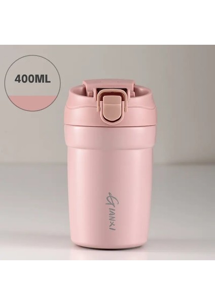 Kahve Yalıtım Kupa Seramik Astar Termos Sipariş Soğuk Tutma Araç Basit Stil Sızdır Kötü Araba Kadınlar Genel Cupcapacity: 400ML/RENK: Pembe (Yurt Dışından)