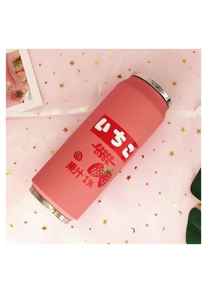 Yaratıcı Paslanmaz Çelik Japonya Suyu Şeker Renk Içecek Kutuları Termos Taşınabilir Unisex Öğrenciler Kişilik Modaya Düzenli Saman Kupası Kapasite: 350 Ila 500ML/RENK: C (500ML) (Yurt Dışından)