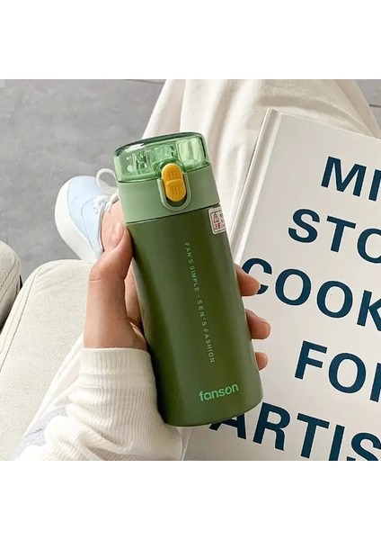 180ML Moda Mini Çift Paslanmaz Çelik Vakum Şişesi Saman Taşınabilir Sevimli Cep Kahve Çayı Termos Kupa Tumblercapaity: 180ML/RENK: Yeşil (Yurt Dışından)