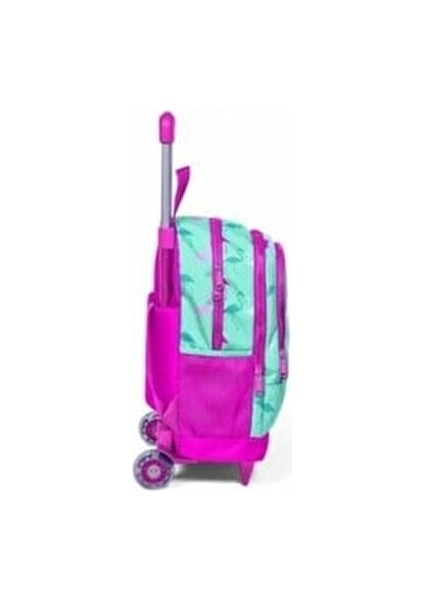 Çekçekli Sırt Çantası Renkli Flamingo Deseni ile 30x16x38 cm 1,413 kg Çocuklar İçin indirimleri