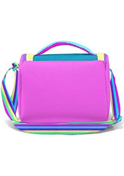 Kids Pembe Pastel Renkli 3'lü Okul Çanta Seti Ergonomik Tasarım 1 Adet Okul Çantası