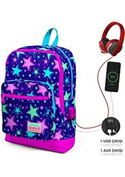 23271 Renkli Sırt Çantası USB ve Aux Girişi ile Tekli Kullanım İçin Tasarlandı fiyatları