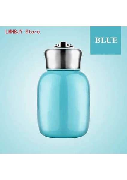 200ML/280ML Mini Sevimli Kahve Kupa Vakum Şişeleri Termos Paslanmaz Çelik Seyahat Içecek Su Şişesi Termozları Kap Kapasitesi: 280ML/RENK: Mavi (Yurt Dışından)
