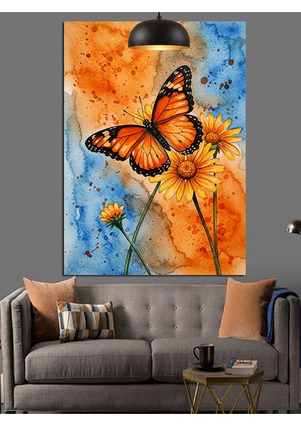 Kelebeklerin Dans Ettiği Büyülü Dünya Dekoratif Kanvas - Mdf Ahşap Tablo fiyatları