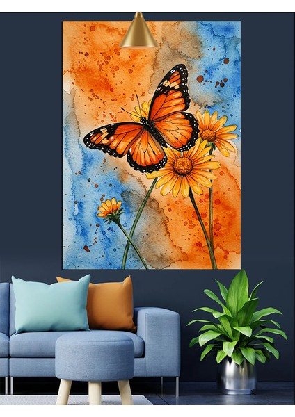 Kelebeklerin Dans Ettiği Büyülü Dünya Dekoratif Kanvas - Mdf Ahşap Tablo modelleri