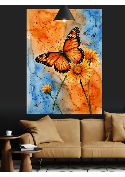 Kelebeklerin Dans Ettiği Büyülü Dünya Dekoratif Kanvas - Mdf Ahşap Tablo fırsatları