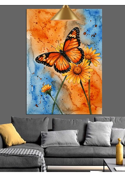 Kelebeklerin Dans Ettiği Büyülü Dünya Dekoratif Kanvas - Mdf Ahşap Tablo indirimleri