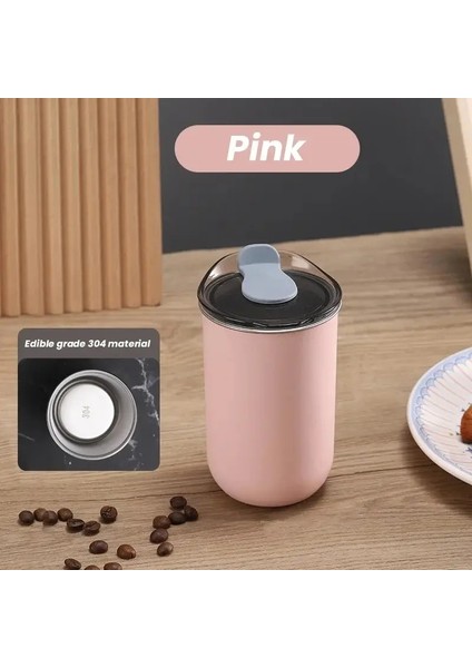 300ML Paslanmaz Çelik Kahve Kupa Kupa Kapaklı Kahve Kupa Kayıtlı Sızdıran Sızdırmaz Çok Amaçlı Çok Amaçlı Kullanışlı Kupa Sware Kapasitesi: 201-300ML/RENK: Pembe 1 Adet (Yurt Dışından)