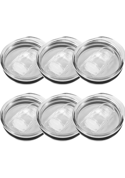 24/6pc Fincan Kapağı 20OZ Tumbler Sızdırmazlık Kapağı Sızdıran Kılavuz Kılavuzu Kapak Sıska Su Şişesi Termos Kupası Seyahat Fitness Karşıtı Karşıtı Kupa Kapcolor: Clear-6pcs (Yurt Dışından)