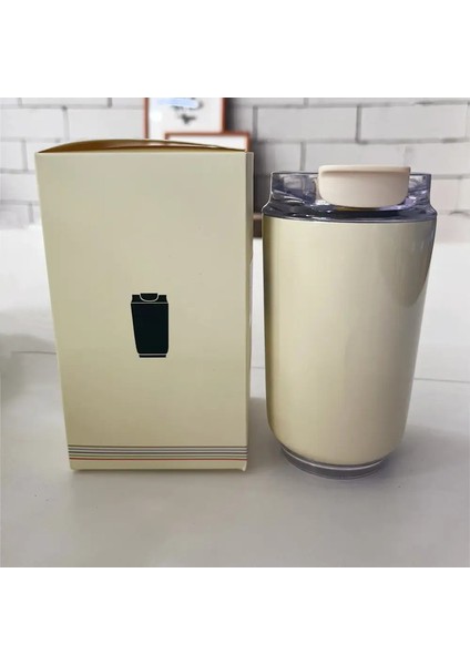 Paslanmaz Çelik Termos Kupası Vakum Yalıtımlı Süthal Beyaz Tumbler Taşınabilir Seyahat Eden Kahve Suyu Süt Şişeleri Kapasite: 240ML/RENK: Beyaz (Yurt Dışından)