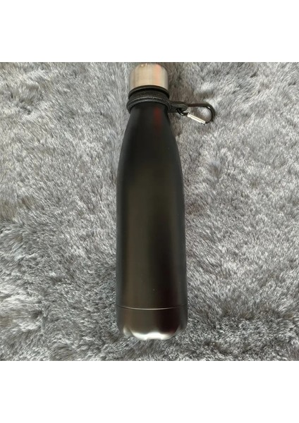350/500750/1000ML Stainles Çelik Yalıtımlı Vakum Su Şişesi Termos Şişeler Spor Şişeleri Kadın Kola Kupası Şişe Kapasite: 500ML/RENK: Siyah (Yurt Dışından)