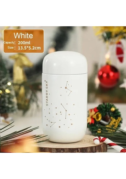 Termos Şişe Yıldızlı Gökyüzü Mini Kapasiteli Sızdır Köpek Kupa 304 Paslanmaz Çelik Vakum Şişesi 200ML Termo Bottlecapity: 200ML/RENK: Kupa Fırçası (Yurt Dışından)