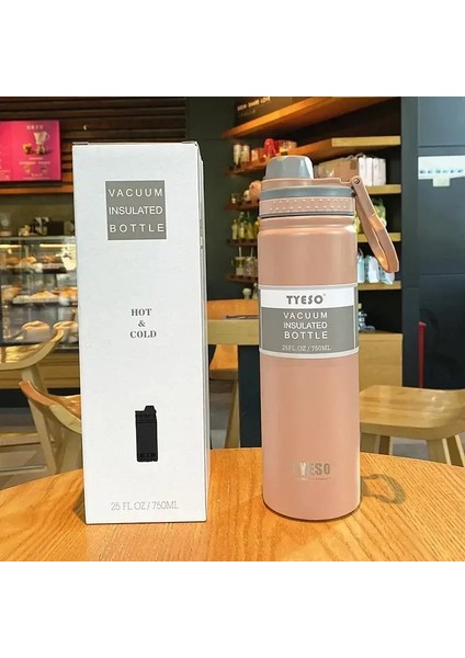 Taşınabilir Yalıtım Termos Şişesi Çift Duvarlı Vakum Şişeler Sıcak Soğuk Paslanmaz Çelik Su Şişesi Sporu Termal Mugcapacity: 530-750ML/RENK: Yeşil 530ML (Yurt Dışından)