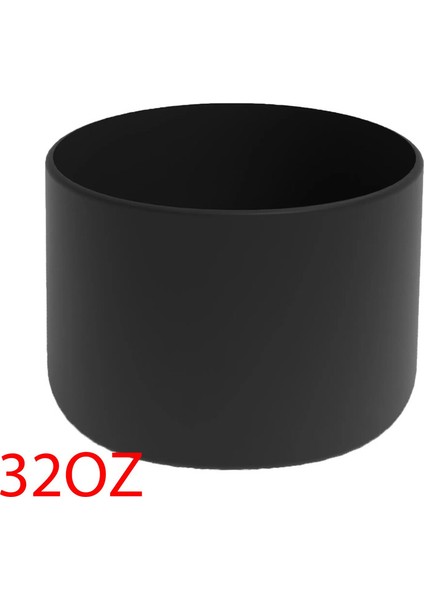 Owala Su Örtüsü Için Silikon 24 Oz 32OZ Koruyucu Şişe Bot Kolu Koruyucu Kılıf Owala Söndürücü Macera Renk: BLACK-32OZ (Yurt Dışından)