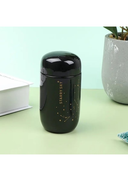 1pc SIYAH/WHITE230ML Mini Cep Termos Şişesi 304 Paslanmaz Çelik Seyahat Vakum Şişesi Kahve Mugcolor: Siyah (Yurt Dışından)