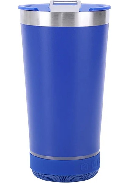 Şişe Açıcı Paslanmaz Çelik ile Taşınabilir Müzik Kupası 16 Oz Yalıtımlı Kupa Müzik Kupası Kablosuz Bluetooth Hoparlör Ses Termos Kupası Kapasite: 16OZ/RENK: Mavi (Yurt Dışından)