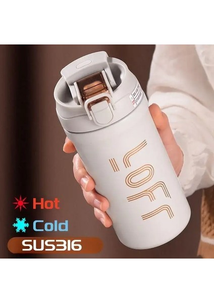 600ML/21 Oz Termal Kahve Kupası Siparişi Çift Duvarlı Yalıtılmış Süblimasyon Yatma Yok Geçirmez Su Termos Taşınabilir Kahve Cupcapacity: 600ML/RENK: Siyah (Yurt Dışından)