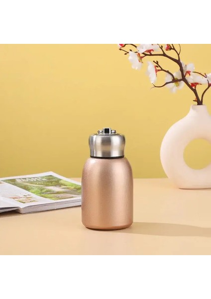 300ML Paslanmaz Çelik Kupa Taşınabilir Mini Yalıtım Kampı Kapasitesi Için Termos Kupası: 300ML/RENK: Gül Altın (Yurt Dışından)