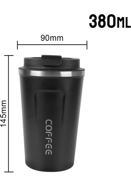Thermo Cafe Kahve Kupa 380/510ML Araba Termos Kupa Sızdırması Seyahat Termo Kupası Çay Su Kahve Çift Paslanmaz Çelik Kupa: Kahve Kupa/renk: 380ML Beyaz (Yurt Dışından)