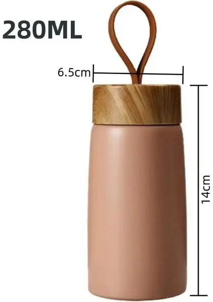 Yalıtımlı Kahve Kupası 304 Paslanmaz Çelik Tumbler Su Termos Vakum Şişesi Mini Su Şişesi Taşınabilir Seyahat Kupa Termal Kupa Kapasite: 150-280ML/RENK: Pembe 280ML (Yurt Dışından)