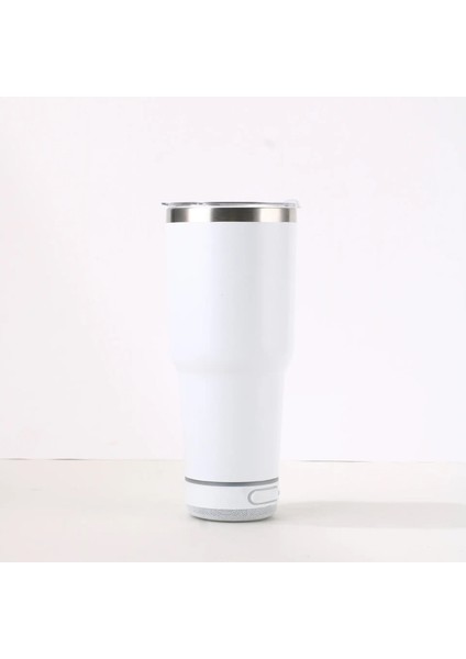 30 Oz 2 Arada 1 Oz Yalıtımlı Kupa Ses Kablosuz Bluetooth Hoparlör Termos Şişe Çift Duvar Vakum Paslanmaz Çelik Araç Kupa Kapasite: 30OZ/RENK: Beyaz (Yurt Dışından)