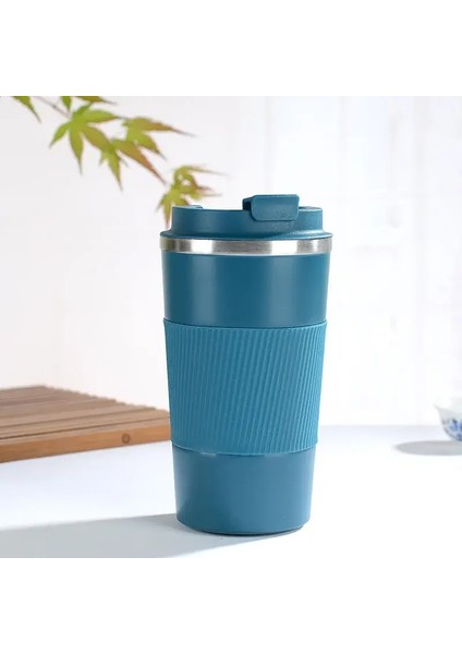 380ML 510ML Paslanmaz Çelik Kahve Fincanı Termal Kupa Garrafa Termica Cafe Copo Termo Caneca Kaymaz Seyahat Arabası Yalıtımlı Şişe Kapasitesi: 510ML/RENK: Mavi (Yurt Dışından)