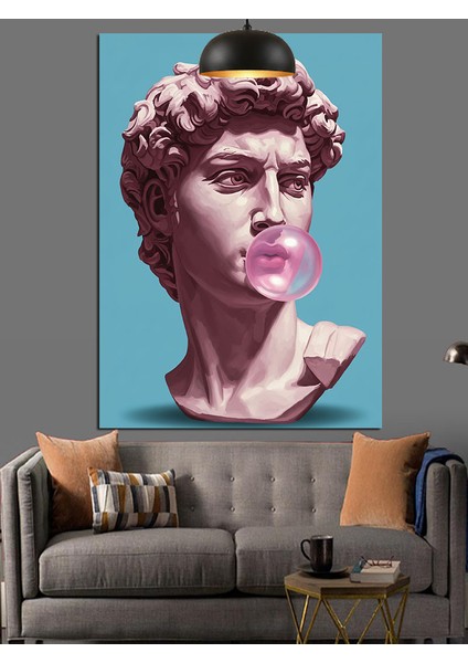 Antik Heykellerden Ilham Alan Portre Dekoratif Kanvas - Mdf Ahşap Tablo fiyatları