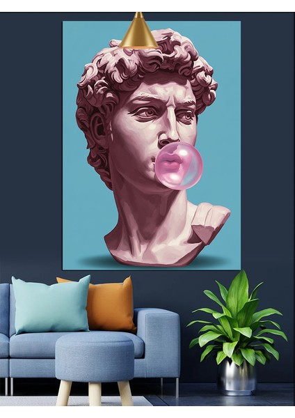 Antik Heykellerden Ilham Alan Portre Dekoratif Kanvas - Mdf Ahşap Tablo modelleri