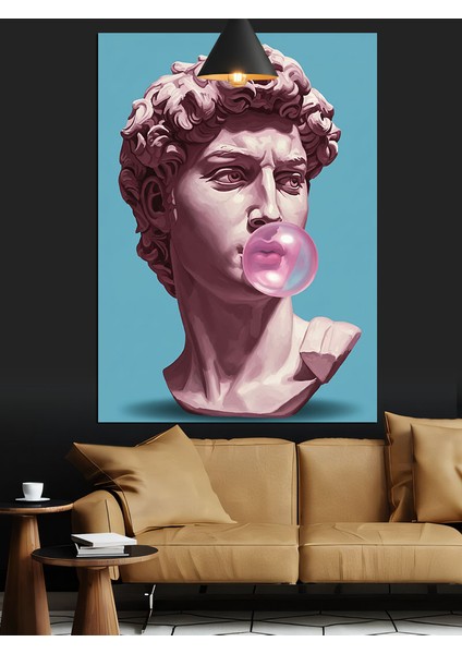 Antik Heykellerden Ilham Alan Portre Dekoratif Kanvas - Mdf Ahşap Tablo fırsatları