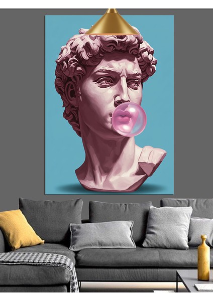 Antik Heykellerden Ilham Alan Portre Dekoratif Kanvas - Mdf Ahşap Tablo indirimleri