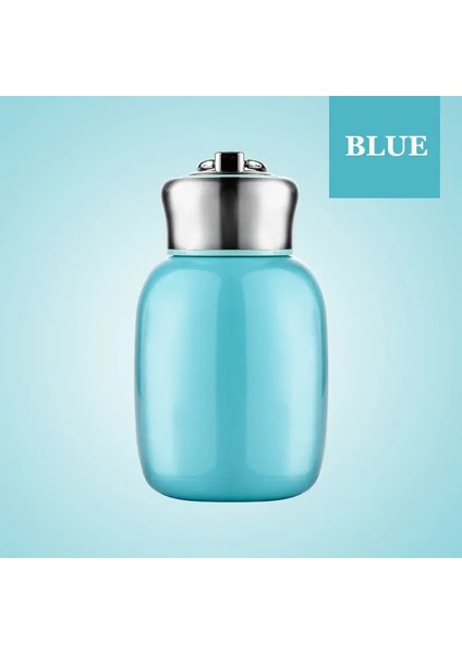 Sıcak Satış !! 200ML/280ML Mini Sevimli Kahve Vakum Şenlikleri Termos Paslanmaz Çelik Seyahat Içecek Su Şişesi Termozlar ve Kur Kapasite: 200ML/RENK: Mavi (Yurt Dışından)