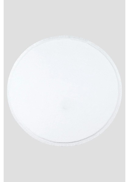 Yuvarlak Puffy Peluş Post , Ponpon Saçaklı Kaymaz Taban Halı 8 Renk