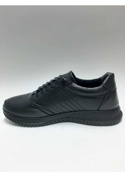 Hakiki Deri Bağcıksız Rahat Siyah Renk Kauçuk Taban Esnek Kışlık Erkek Ayakkabı C-23251465HSA modelleri