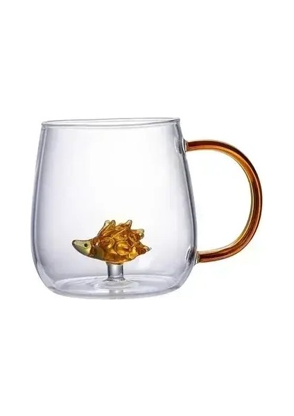 Karikatür Hayvan Yolu Cam Ev Sevimli Borosilikat Cam Tek Katmanlı Kupa Oturma Odası Konuklar Suyu Suyu Soğuk Içecek Kupası Renk: Stil-C/kapasite: 301-400ML (Yurt Dışından)