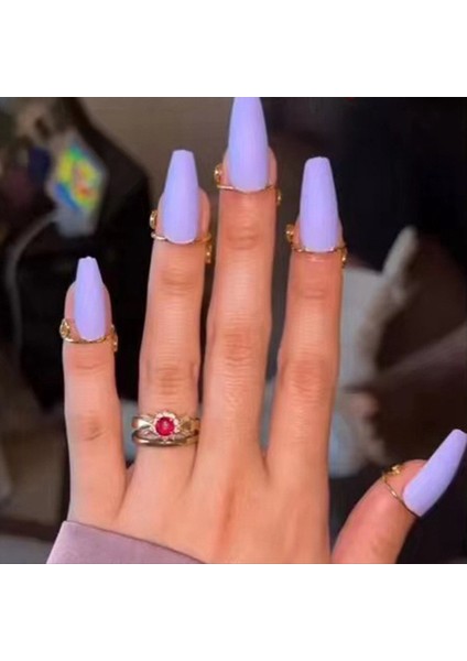 10 Parça Set Ladys Için Ince Tırnak Halkaları Günlük Parmak Ucu Koruyucu Kapak Modaya Uygun Yüzük Mücevher Si Kız Arkadaşı Altın (Yurt Dışından) fiyatları