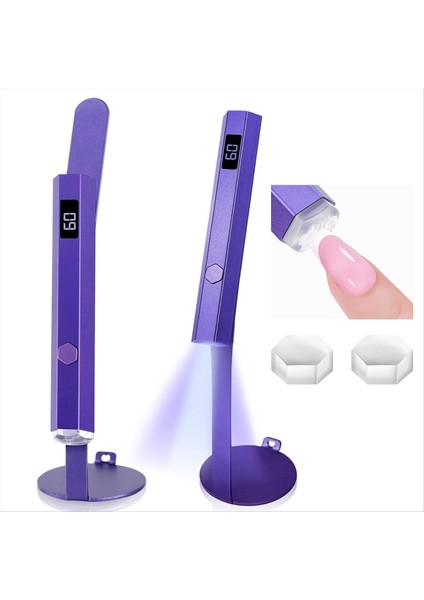 El Tipi Manyetik U V Çiviler Için Işık Hızlı Kürleme U V Tırnak Kurutucu Tırnak Stamper Manyetik Stand Kablosuz El LCD (Yurt Dışından) fiyatları