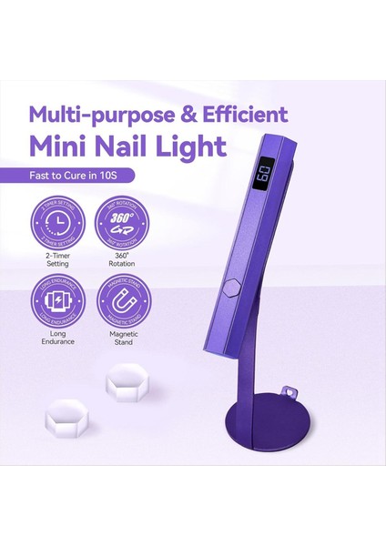 El Tipi Manyetik U V Çiviler Için Işık Hızlı Kürleme U V Tırnak Kurutucu Tırnak Stamper Manyetik Stand Kablosuz El LCD (Yurt Dışından) fırsatları