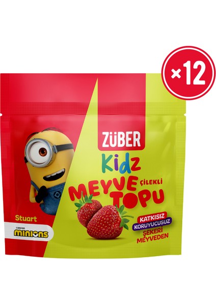 Kidz Çilekli Meyve Topu 42g X 12 Adet