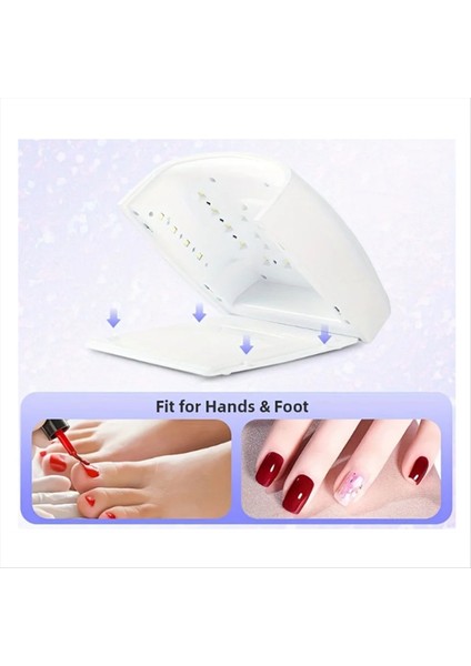 LCD Ekranlı Manikür Için Şarj Edilebilir Uv LED Tırnak Lambası 66W Lamba 4 Zamanlayıcı Ayarları Tırnak Sanat Manikür Araçları Eu Fiş B (Yurt Dışından) modelleri