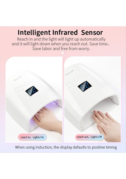 LCD Ekranlı Manikür Için Şarj Edilebilir Uv LED Tırnak Lambası 66W Lamba 4 Zamanlayıcı Ayarları Tırnak Sanat Manikür Araçları Eu Fiş Bir (Yurt Dışından) fırsatları