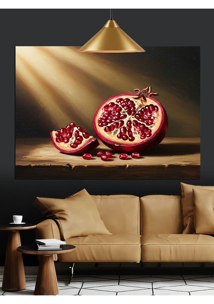 Lezzetli Dağılmış Nar Dekoratif Kanvas - Mdf Ahşap Tablo modelleri