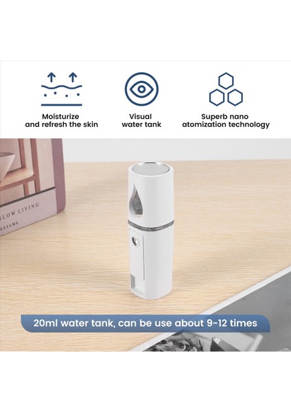 Taşınabilir Nano Yüz Mister Mini Yüz Vapur Atomizasyon Ayna Beyaz ile Uzantılar (Yurt Dışından) indirimleri